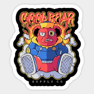 cool teddy bear Sticker